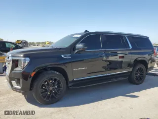 2022 GMC Yukon XL SLT with VIN 1GKS2GKD9NR341058, listed as a Copart auction lot 75736374 with 0 mi miles and Salvage Title. Bid and sale history available at carsss.com. Image 1.