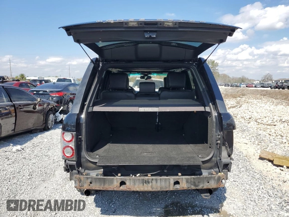 2011 Land Rover Range Rover SC Autobiography with VIN SALMP1E47BA342663, listed as a Copart auction lot 43951195 with 205,393 mi miles and Salvage title. Bid and sale history available at DreamBid. Image 6.