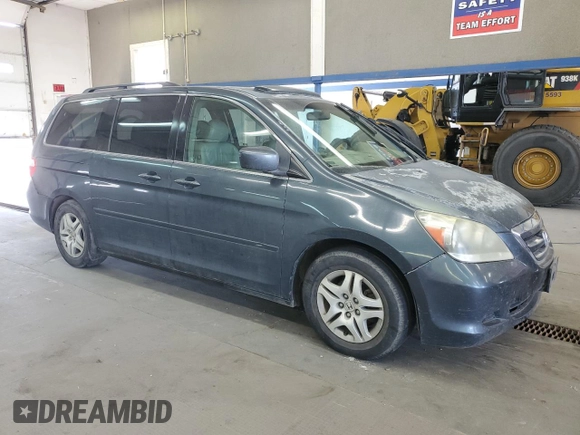 2005 Honda Odyssey EX-L z VIN 5FNRL38765B134604, wystawiony jako Copart lot #60455195 z przebiegiem 191 705 mil mil oraz Czysty tytuł • Clean title. Historia ofert i sprzedaży dostępna na DreamBid. Obrazek 4.