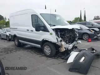 2023 Ford Transit Cargo with VIN 1FTBR1C86PKA02758, listed as a IAAI auction lot 42465866 with 33,095 mi miles and . Bid and sale history available at DreamBid. Image 1.