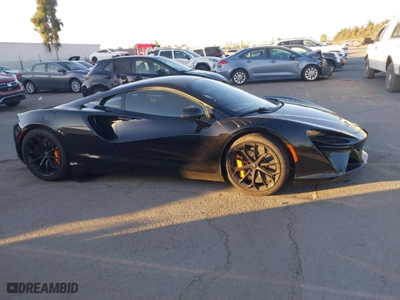 2023 McLaren Artura with VIN SBM16AEA4PW001449, listed as a IAAI auction lot 41347791 with 4,703 mi miles. Bid and sale history available at carsss.com. Image 13.