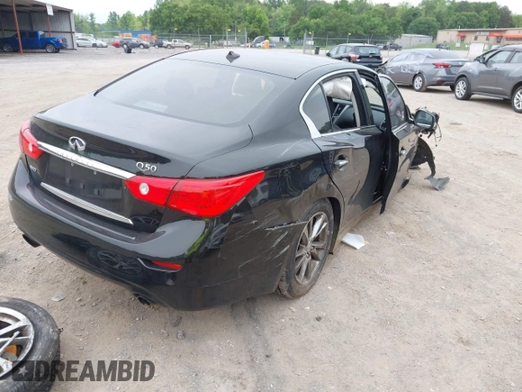 2017 Infiniti Q50 Premium z VIN JN1EV7AR8HM839575, wystawiony jako IAAI lot #42208933 z przebiegiem 160 873 mil mil oraz . Historia ofert i sprzedaży dostępna na DreamBid. Obrazek 4.