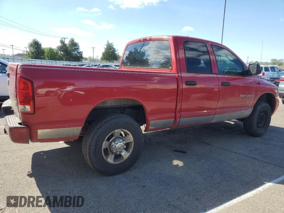 2005 Dodge 2500 SLT with VIN 3D7KR28C25G735712, listed as a Copart auction lot 74197254 with 260,908 mi miles and Salvage Title. Bid and sale history available at DreamBid. Image 3.