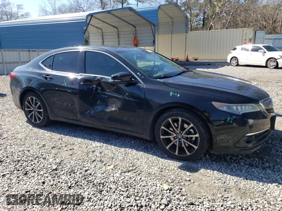 2015 Acura TLX V6 Advance with VIN 19UUB3F76FA009789, listed as a Copart auction lot 47651305 with 218,495 mi miles and Salvage Title. Bid and sale history available at carsss.com. Image 4.