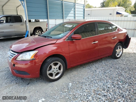 2014 Nissan Sentra S with VIN 3N1AB7AP8EL679564, listed as a Copart auction lot 71080974 with 83,153 mi miles and Salvage Title. Bid and sale history available at carsss.com. Image 1.