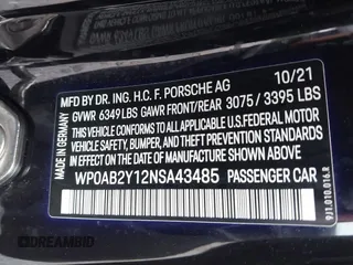 2022 Porsche Taycan 4S z VIN WP0AB2Y12NSA43485, wystawiony jako IAAI lot #42339411 z przebiegiem 16 371 mil mil oraz . Historia ofert i sprzedaży dostępna na DreamBid. Obrazek 9.