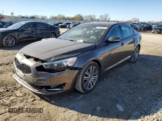 2014 Kia Cadenza Premium with VIN KNALN4D78E5151091, listed as a Copart auction lot 81319124 with 195,203 mi miles and Salvage Title. Bid and sale history available at carsss.com. Image 1.
