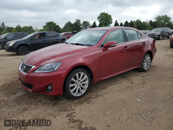 2012 Lexus IS 250 z VIN JTHCF5C27C5054925, wystawiony jako Copart lot #56701885 z przebiegiem 99 558 mil mil oraz Szkoda całkowita • Salvage title. Historia ofert i sprzedaży dostępna na DreamBid. Obrazek 1.