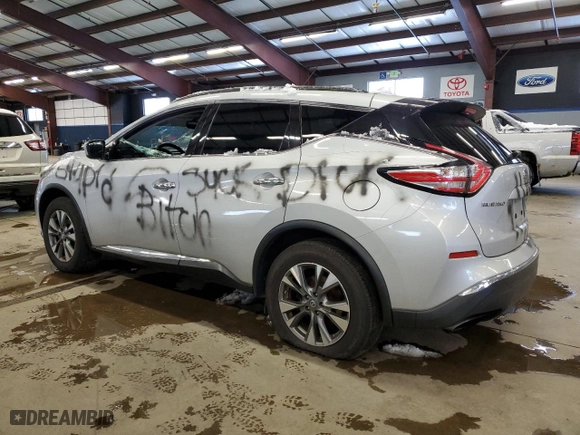 2018 Nissan Murano Platinum with VIN 5N1AZ2MH8JN121574, listed as a Copart auction lot 89212125 with 0 mi miles and Salvage Title. Bid and sale history available at carsss.com. Image 2.