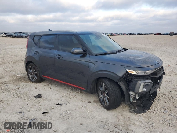 2021 Kia Soul GT-Line with VIN KNDJ63AU3M7788632, listed as a Copart auction lot 43823375 with 51,176 mi miles and Salvage Title. Bid and sale history available at DreamBid. Image 4.