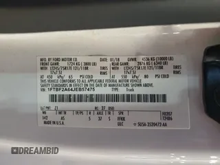 2018 Ford F-250 XL с VIN 1FTBF2A64JEB57475, выставлен на аукционе Copart как лот 45282165 с пробегом 120 022 миль миль и Списание • Salvage title. История ставок и продаж доступна на DreamBid. Изображение 14.