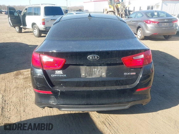 2015 Kia Optima EX with VIN 5XXGN4A7XFG424005, listed as a IAAI auction lot 41894152 with 162,400 mi miles. Bid and sale history available at carsss.com. Image 16.