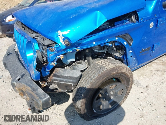 2021 Jeep Wrangler 80th Anniversary with VIN 1C4GJXAN4MW758747, listed as a IAAI auction lot 41787645 with 32,613 mi miles and . Bid and sale history available at DreamBid. Image 6.