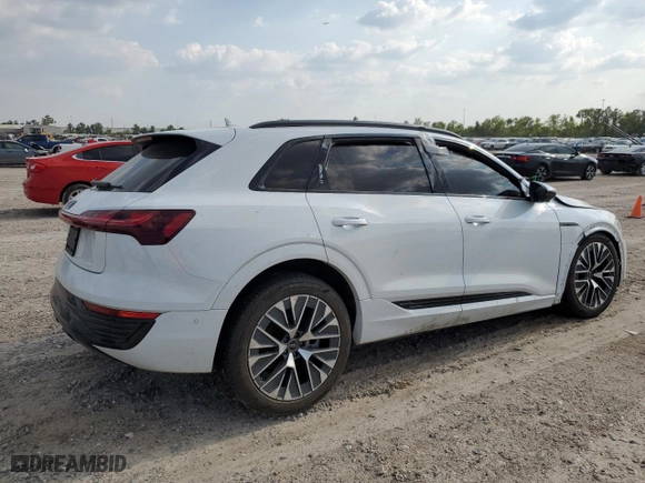 2024 Audi Q8 e-tron Premium Plus with VIN WA15AAGE8RB017425, listed as a Copart auction lot 66139974 with NaN miles and Salvage Title. Bid and sale history available at carsss.com. Image 3.
