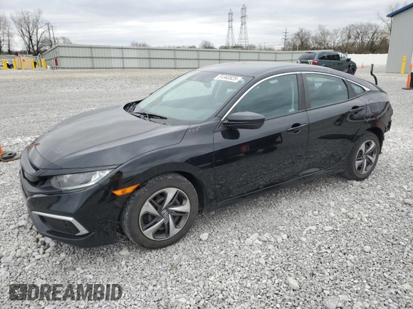 2020 Honda Civic Sedan LX with VIN 2HGFC2F64LH504206, listed as a Copart auction lot 51340525 with 67,454 mi miles and Salvage Title. Bid and sale history available at carsss.com. Image 1.