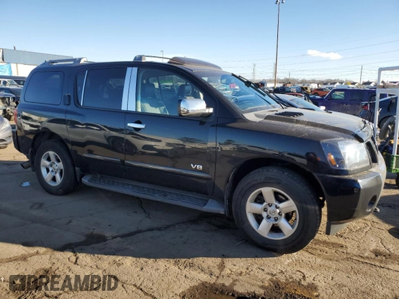 2006 Nissan Armada LE z VIN 5N1AA08B56N721476, wystawiony jako Copart lot #82567384 z przebiegiem 196 384 mil mil oraz Czysty tytuł • Clean title. Historia ofert i sprzedaży dostępna na DreamBid. Obrazek 4.