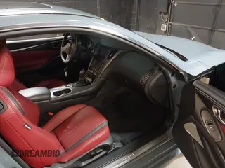 2022 Infiniti Q60 Red Sport 400 with VIN JN1FV7LL4NM681132, listed as a IAAI auction lot 40733343 with 14,309 mi miles and . Bid and sale history available at DreamBid. Image 5.