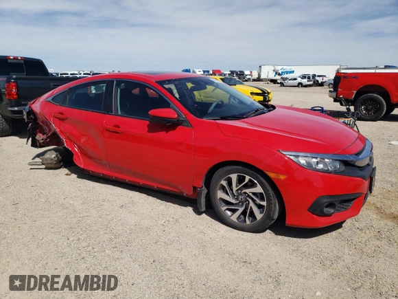 2017 Honda Civic EX with VIN 2HGFC2F88HH557595, listed as a Copart auction lot 50306945 with 68,607 mi miles and Salvage Title. Bid and sale history available at DreamBid. Image 4.