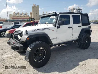 2014 Jeep Wrangler Unlimited Rubicon X with VIN 1C4HJWFG7EL321546, listed as a Copart auction lot 55437885 with 155,548 mi miles and Salvage title. Bid and sale history available at DreamBid. Image 1.