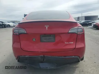 2023 Tesla Model Y Performance with VIN 7SAYGDEF4PF960357, listed as a Copart auction lot 51126105 with 37,252 mi miles and Salvage Title. Bid and sale history available at DreamBid. Image 6.