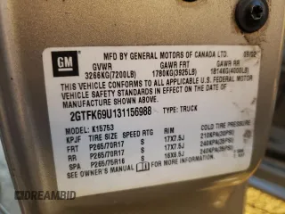 2003 GMC Sierra Denali z VIN 2GTFK69U131156988, wystawiony jako Copart lot #41906924 z przebiegiem Nie podano mil oraz Szkody całkowita. Historia ofert i sprzedaży dostępna na DreamBid. Obrazek 13.