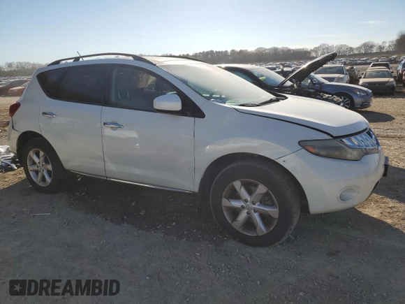 2009 Nissan Murano SL with VIN JN8AZ18U99W023234, listed as a Copart auction lot 47648235 with 221,729 mi miles and Salvage Title. Bid and sale history available at DreamBid. Image 4.