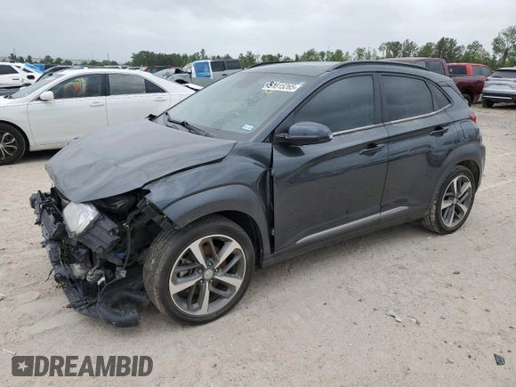 2021 Hyundai Kona Ultimate with VIN KM8K53A55MU665296, listed as a Copart auction lot 51815265 with 28,574 mi miles and Salvage Title. Bid and sale history available at carsss.com. Image 1.