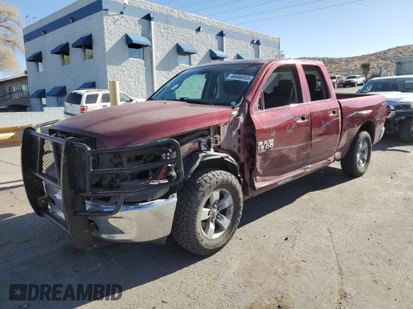 2021 Ram 1500 Tradesman with VIN 1C6RR6FG6MS534383, listed as a Copart auction lot 48486055 with 37,708 mi miles and Salvage title. Bid and sale history available at DreamBid. Image 1.