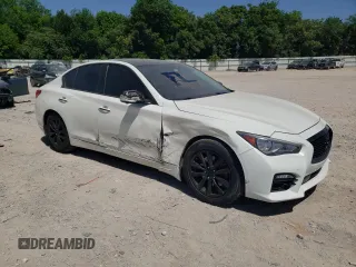 2014 Infiniti Q50 Sport with VIN JN1BV7AR4EM688426, listed as a Copart auction lot 57449405 with 125,605 mi miles and Salvage title. Bid and sale history available at DreamBid. Image 4.
