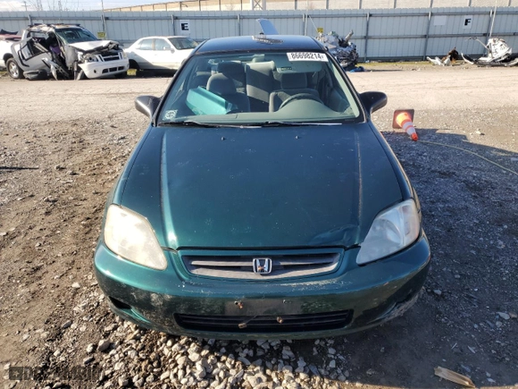 1999 Honda Civic DX with VIN 1HGEJ6229XL059370, listed as a Copart auction lot 86698214 with 0 mi miles and Salvage Title. Bid and sale history available at carsss.com. Image 5.
