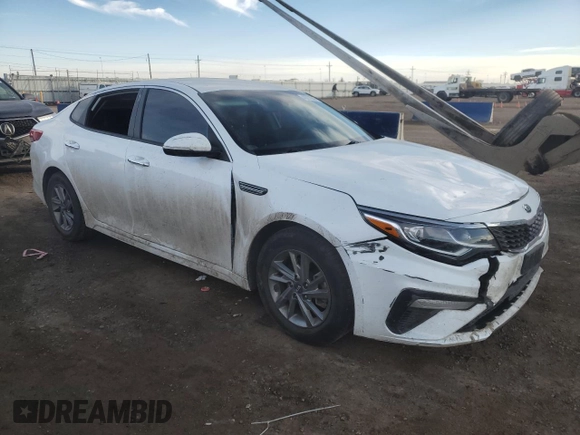 2019 Kia Optima LX with VIN 5XXGT4L32KG364232, listed as a Copart auction lot 43772845 with 45,402 mi miles and Salvage Title. Bid and sale history available at DreamBid. Image 4.