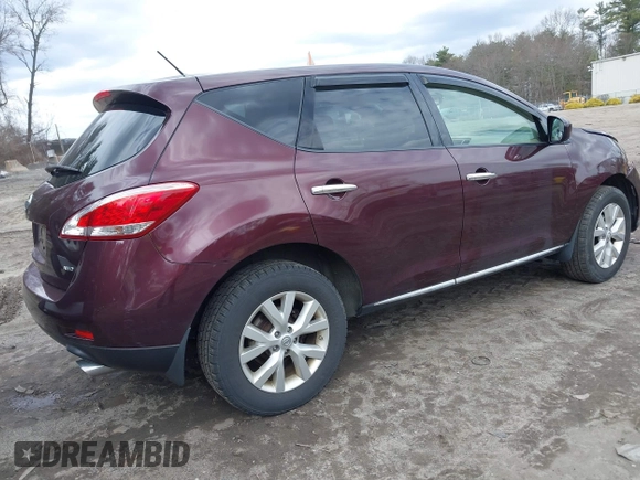 2014 Nissan Murano SL with VIN JN8AZ1MW2EW526329, listed as a IAAI auction lot 41897992 with 155,583 mi miles. Bid and sale history available at carsss.com. Image 4.