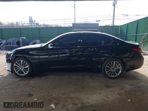2023 Infiniti Q50 Luxe with VIN JN1EV7BR0PM542376, listed as a IAAI auction lot 41215300 with 25,792 mi miles and . Bid and sale history available at DreamBid. Image 15.