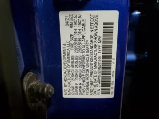 2021 Honda CR-V Touring with VIN 7FARW1H97ME011748, listed as a Copart auction lot 83157714 with 42,713 mi miles and Salvage Title. Bid and sale history available at carsss.com. Image 15.