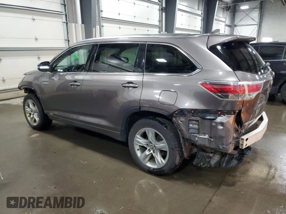 2016 Toyota Highlander Hybrid Limited with VIN 5TDDCRFH5GS018091, listed as a Copart auction lot 55477404 with 101,480 mi miles and Salvage Title. Bid and sale history available at carsss.com. Image 2.