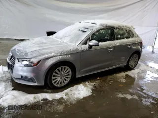 2017 Audi A3 Sportback e-tron Premium Plus with VIN WAUTPBFF0HA086574, listed as a Copart auction lot 87927745 with 0 mi miles and Salvage Title. Bid and sale history available at carsss.com. Image 1.