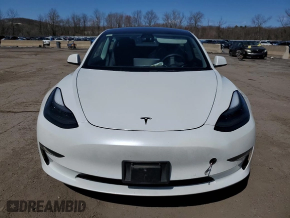 2022 Tesla Model 3 with VIN 5YJ3E1EA2NF121501, listed as a Copart auction lot 52408345 with 0 mi miles and Salvage Title. Bid and sale history available at carsss.com. Image 5.