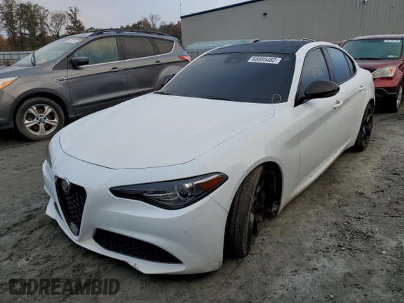 2019 Alfa Romeo Giulia Ti Sport with VIN ZARFAMBN1K7604602, listed as a Copart auction lot 65885482 with 65,701 mi miles. Bid and sale history available at carsss.com. Image 2.