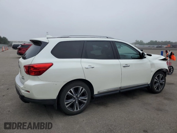 2020 Nissan Pathfinder Platinum with VIN 5N1DR2DMXLC639291, listed as a Copart auction lot 61467715 with 97,949 mi miles and Salvage title. Bid and sale history available at DreamBid. Image 3.