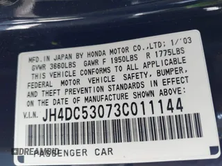 2003 Acura RSX Type S with VIN JH4DC53073C011144, listed as a IAAI auction lot 41948402 with 88,501 mi miles. Bid and sale history available at carsss.com. Image 9.