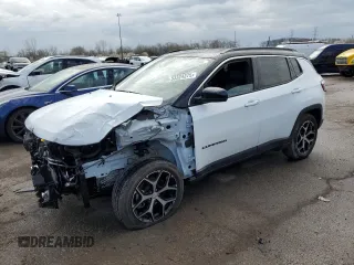 2024 Jeep Compass Limited with VIN 3C4NJDCN9RT136273, listed as a Copart auction lot 53324375 with 3,810 mi miles and Clean title. Bid and sale history available at DreamBid. Image 1.