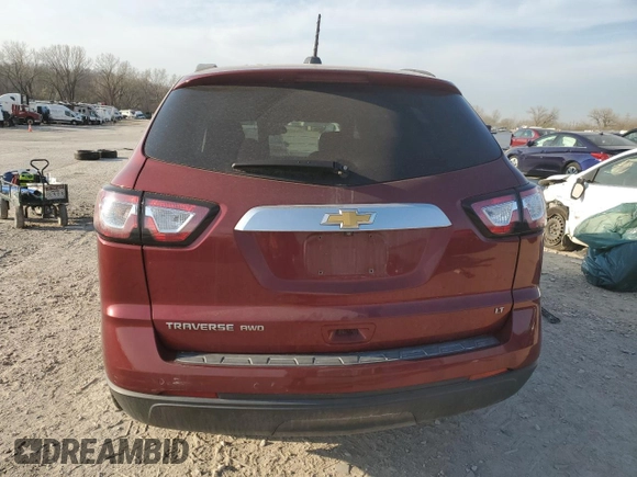 2017 Chevrolet Traverse LT with VIN 1GNKVGKDXHJ111350, listed as a Copart auction lot 50729445 with 95,064 mi miles and Salvage Title. Bid and sale history available at DreamBid. Image 6.