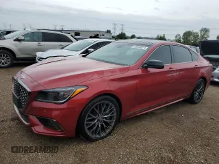 2020 Genesis G80 3.3T Sport with VIN KMTFN4JB3LU329583, listed as a Copart auction lot 65930074 with 111,581 mi miles and Salvage Title. Bid and sale history available at carsss.com. Image 1.