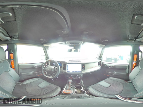 2023 Ford Bronco Raptor with VIN 1FMEE5JRXPLB90380, listed as a Copart auction lot 45163975 with 9,378 mi miles and Salvage Title. Bid and sale history available at DreamBid. Image 16.