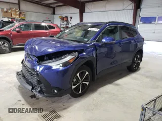 2023 Toyota Corolla Cross Hybrid S with VIN 7MUFBABG1PV011297, listed as a Copart auction lot 62377075 with 35,872 mi miles and Salvage title. Bid and sale history available at DreamBid. Image 1.