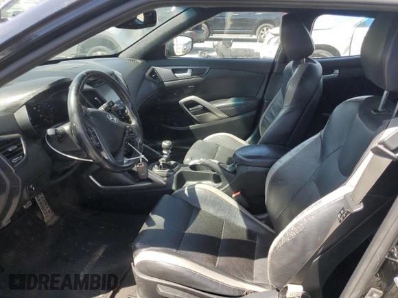 2016 Hyundai Veloster Turbo with VIN KMHTC6AE5GU263035, listed as a Copart auction lot 49858255 with 180,943 mi miles and Salvage Title. Bid and sale history available at carsss.com. Image 7.