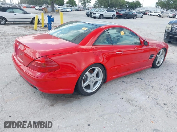 2003 Mercedes-Benz SL 500 with VIN WDBSK75F83F019842, listed as a IAAI auction lot 42155133 with Not provided miles and . Bid and sale history available at DreamBid. Image 4.