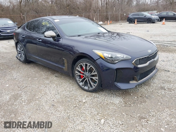 2020 Kia Stinger GT with VIN KNAE35LC4L6084421, listed as a IAAI auction lot 41697896 with 51,191 mi miles. Bid and sale history available at carsss.com. Image 1.