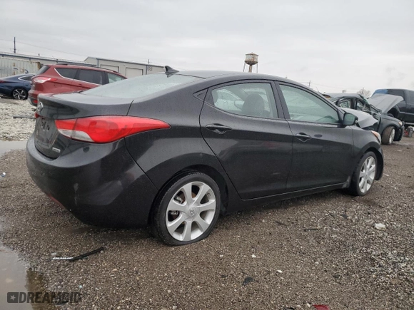2012 Hyundai Elantra Limited with VIN KMHDH4AEXCU309723, listed as a Copart auction lot 50999765 with 126,030 mi miles and Salvage Title. Bid and sale history available at carsss.com. Image 3.