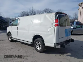 2023 GMC Savana Cargo Van with VIN 1GTW7AFPXP1182925, listed as a IAAI auction lot 41270635 with 7,446 mi miles. Bid and sale history available at carsss.com. Image 3.